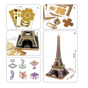 CubicFun 3D PUZZLE LED Eiffel Tower